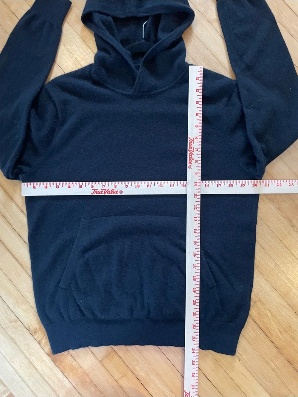 BANANA REPUBLIC Men's Cashmere Hoodie Black Hooded Sweater Classic Luxury Unisex